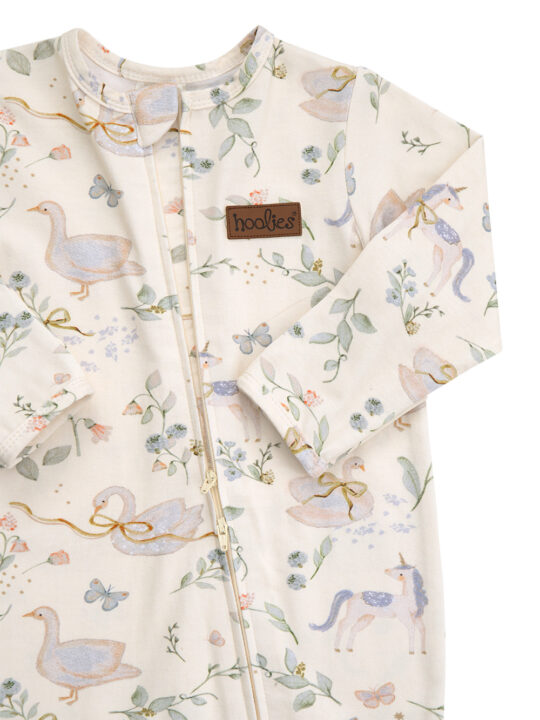 Unicorn Swans Newborn Onesie Zoom 1