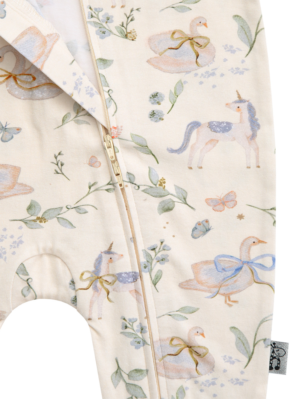 Unicorn Swans Newborn Onesie Zoom 2