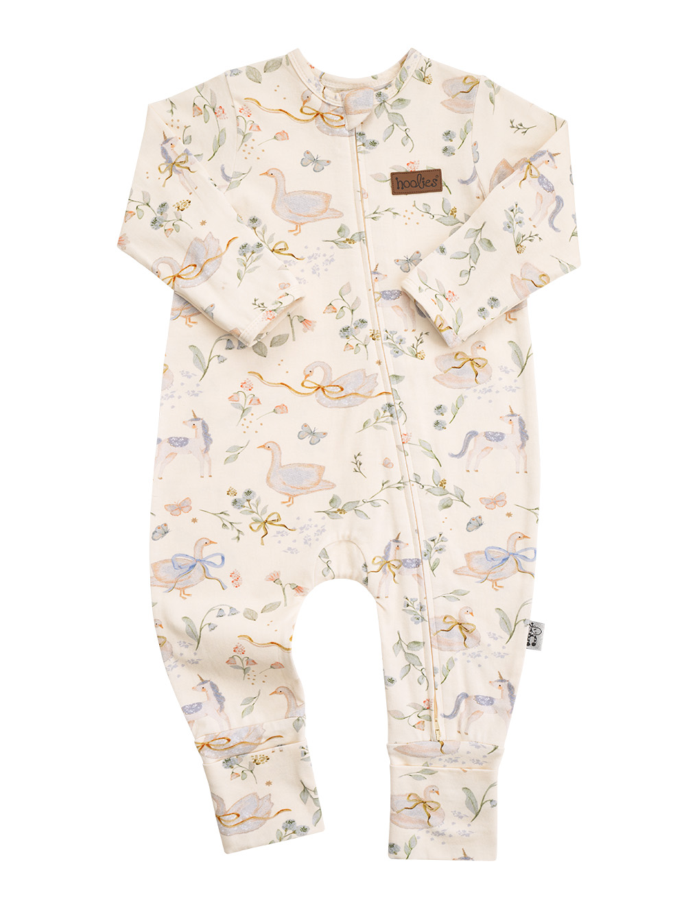Unicorn Swans Newborn Cotton Onesie