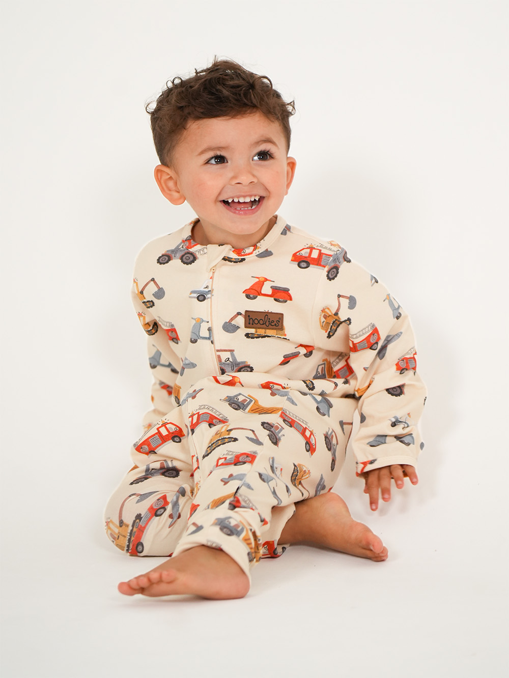 Vroom and Zoom Transport Cotton Onesie Model