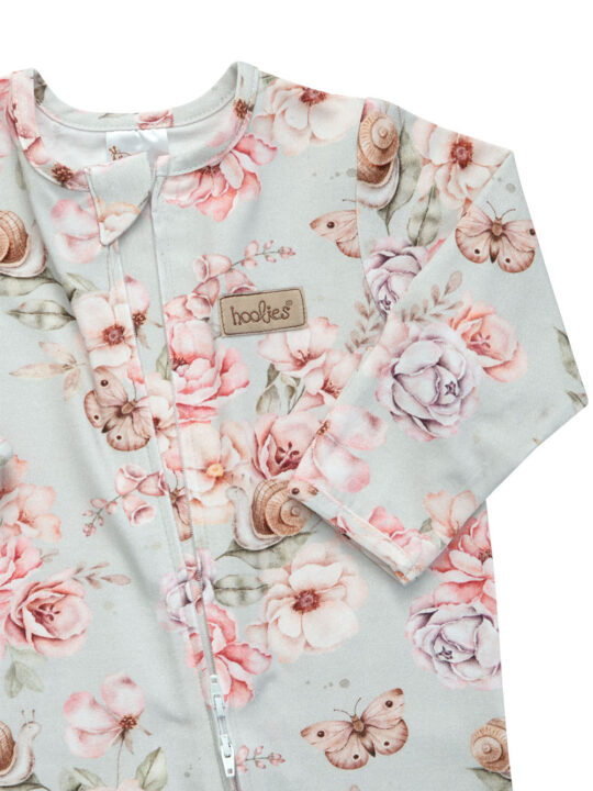 25FBO Flutter and Bloom Onesie Detail
