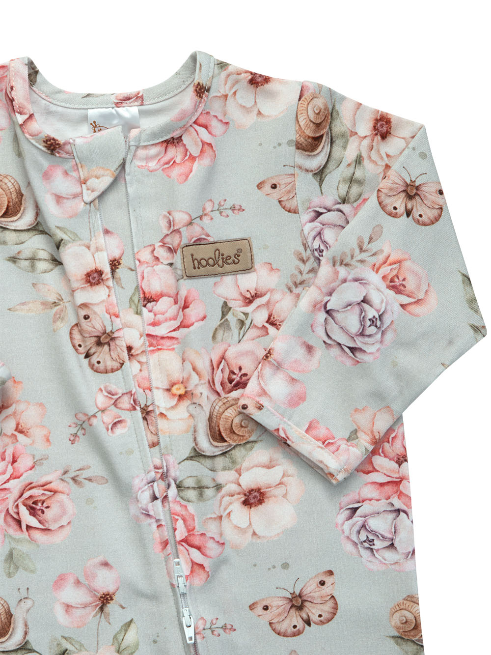 25FBO Flutter and Bloom Onesie Detail