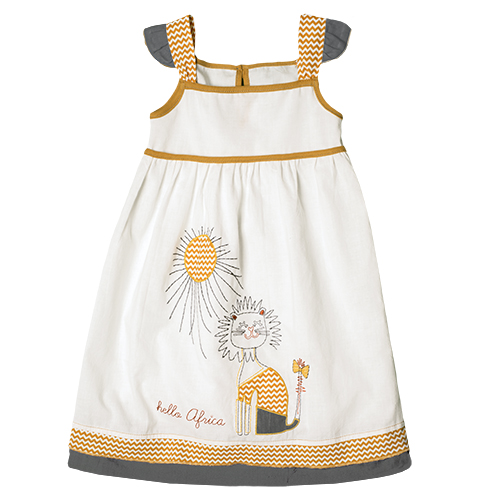 Sunshine Lion Chevron Dress (6-7yrs)